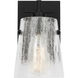 Drew & Jonathan Crofton 1 Light 5.25 inch Midnight Black Sconce Wall Light in Clear Crackle Glass, Small
