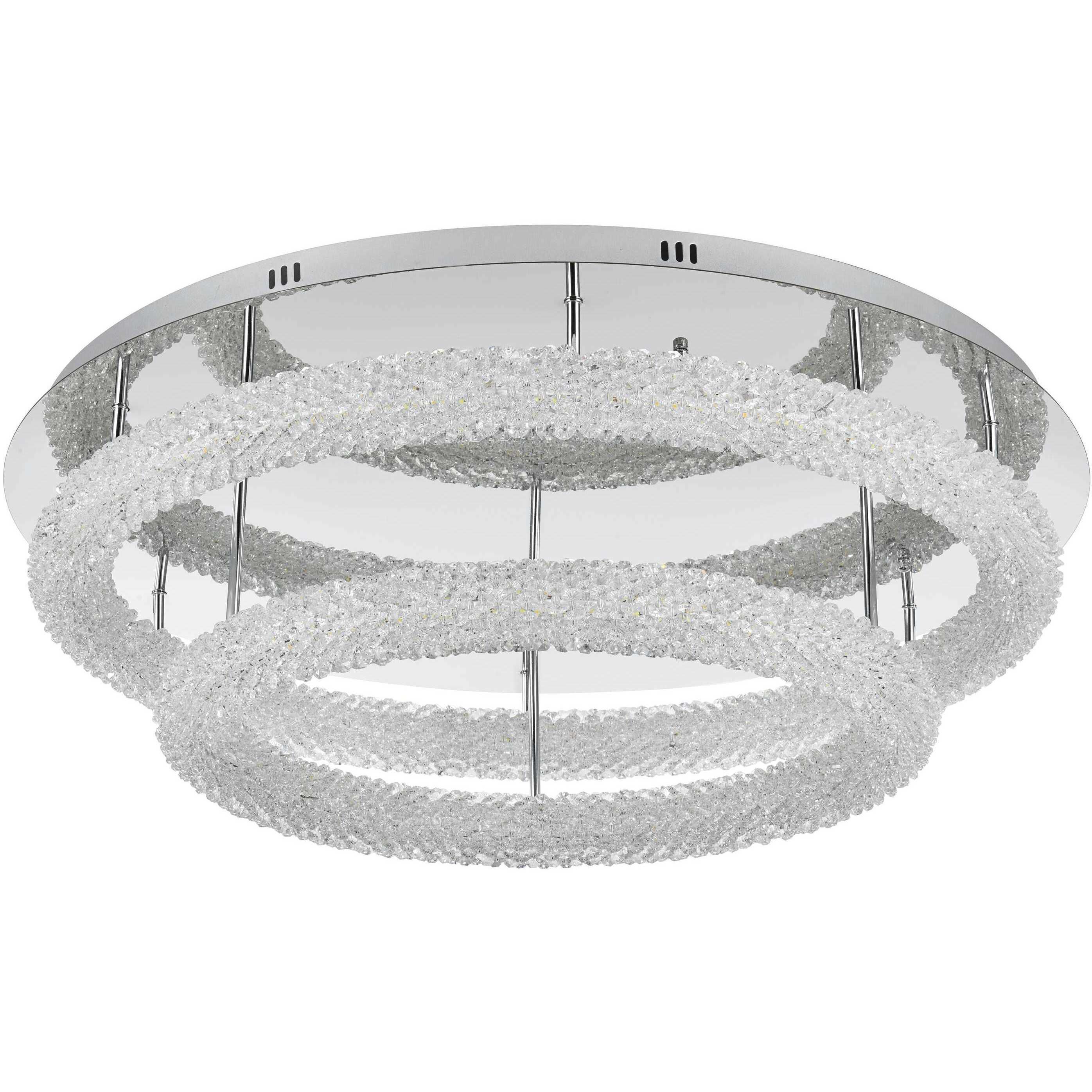 Bowen 2 Light 33.5 inch Chrome Flush Mount Ceiling Light