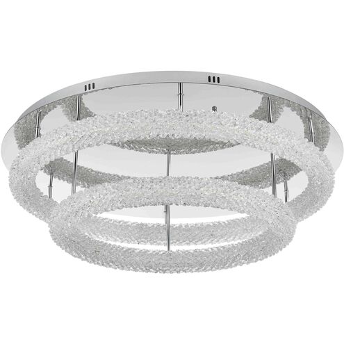 Bowen 2 Light 33.5 inch Chrome Flush Mount Ceiling Light