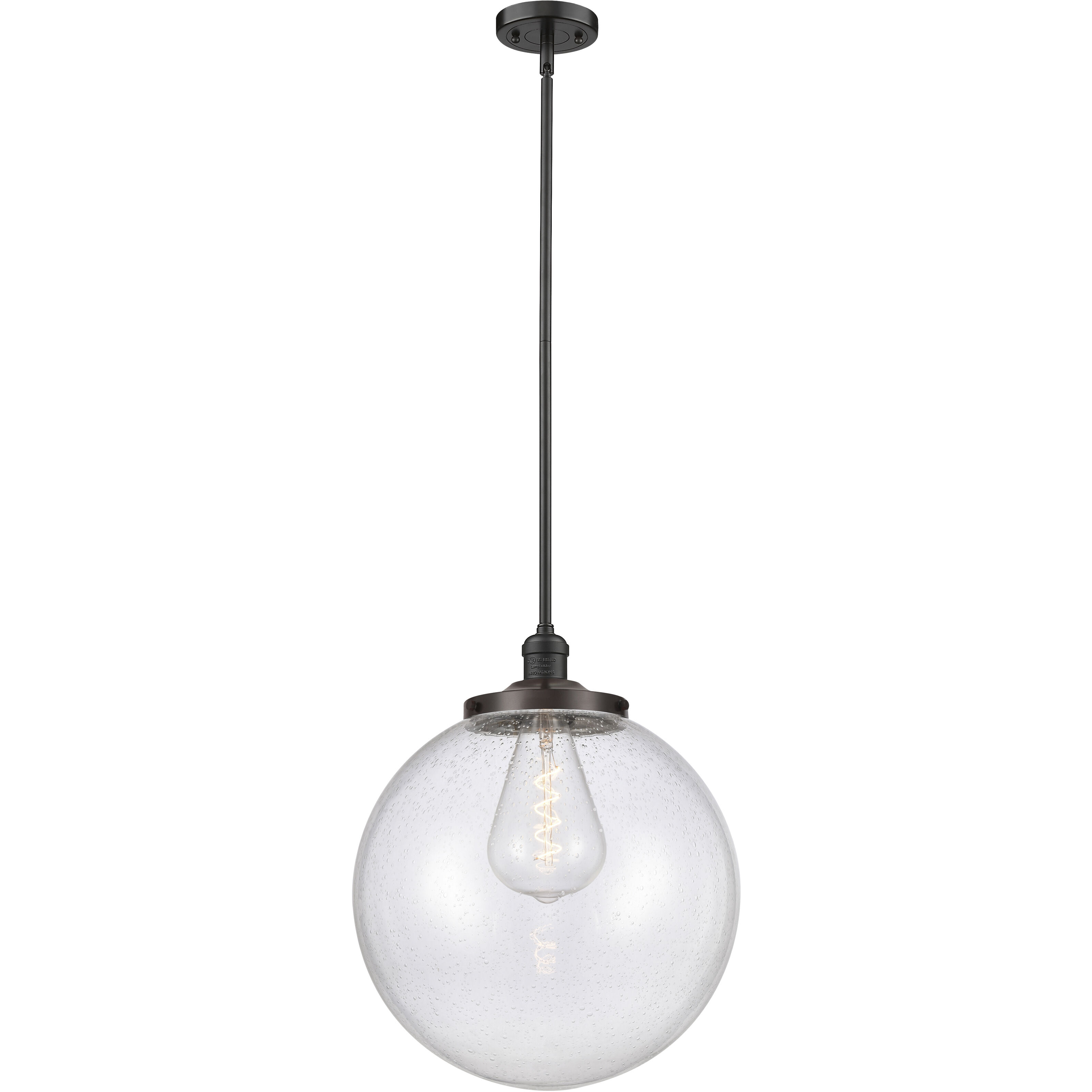 Franklin Restoration Beacon LED 16 inch Oil Rubbed Bronze Pendant Ceiling Light in Seedy