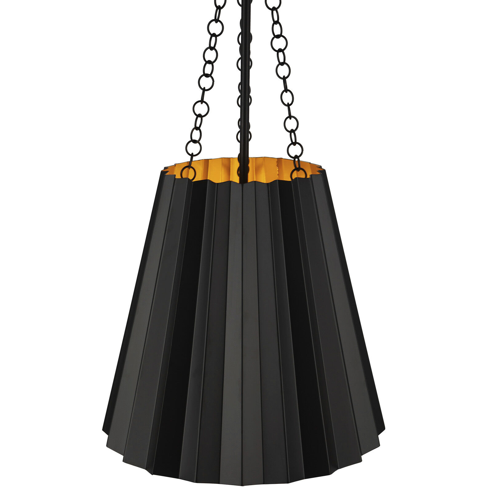Alora Mood Plisse Pendant Ceiling Light in Matte Black