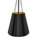 Alora Mood Plisse Pendant Ceiling Light in Matte Black
