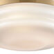 Zera 3 Light 15 inch Satin Brass Flush Mount Ceiling Light