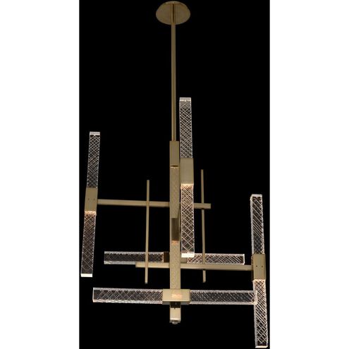 Apollo LED 26 inch Brushed Champagne Gold Chandelier Ceiling Light in Firenze Clear