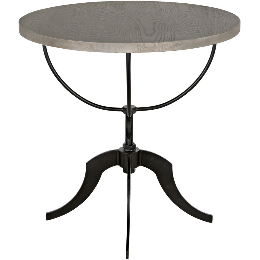 Wine 30 X 30 inch Vintage Grey Accent Table, Adjustable
