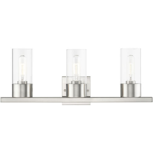Carson 3 Light 23 inch Brushed Nickel Vanity Sconce Wall Light
