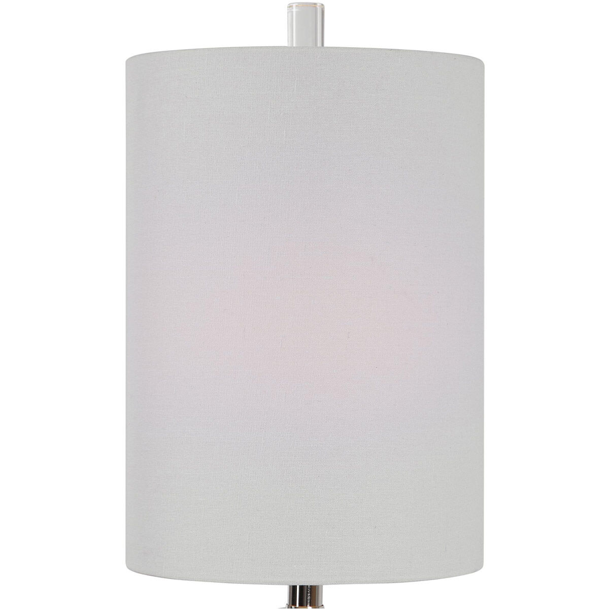 Azaria 33 inch 150 watt Polished Nickel and Crystal Buffet Lamp Portable Light