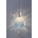 Vibe 1 Light 5.5 inch Matte Chrome Pendant Ceiling Light in Glacier Glass