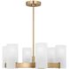 Drew & Jonathan Scott Rhode 6 Light 23.5 inch Satin Brass Chandelier Ceiling Light