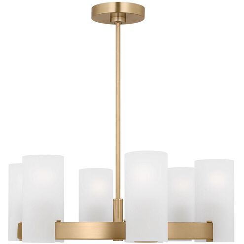 Drew & Jonathan Scott Rhode 6 Light 23.5 inch Satin Brass Chandelier Ceiling Light