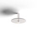 Combi LED 9 inch Matte White Pendant Ceiling Light in Clear Glass, Suspension / Flush Mount 2-in-1