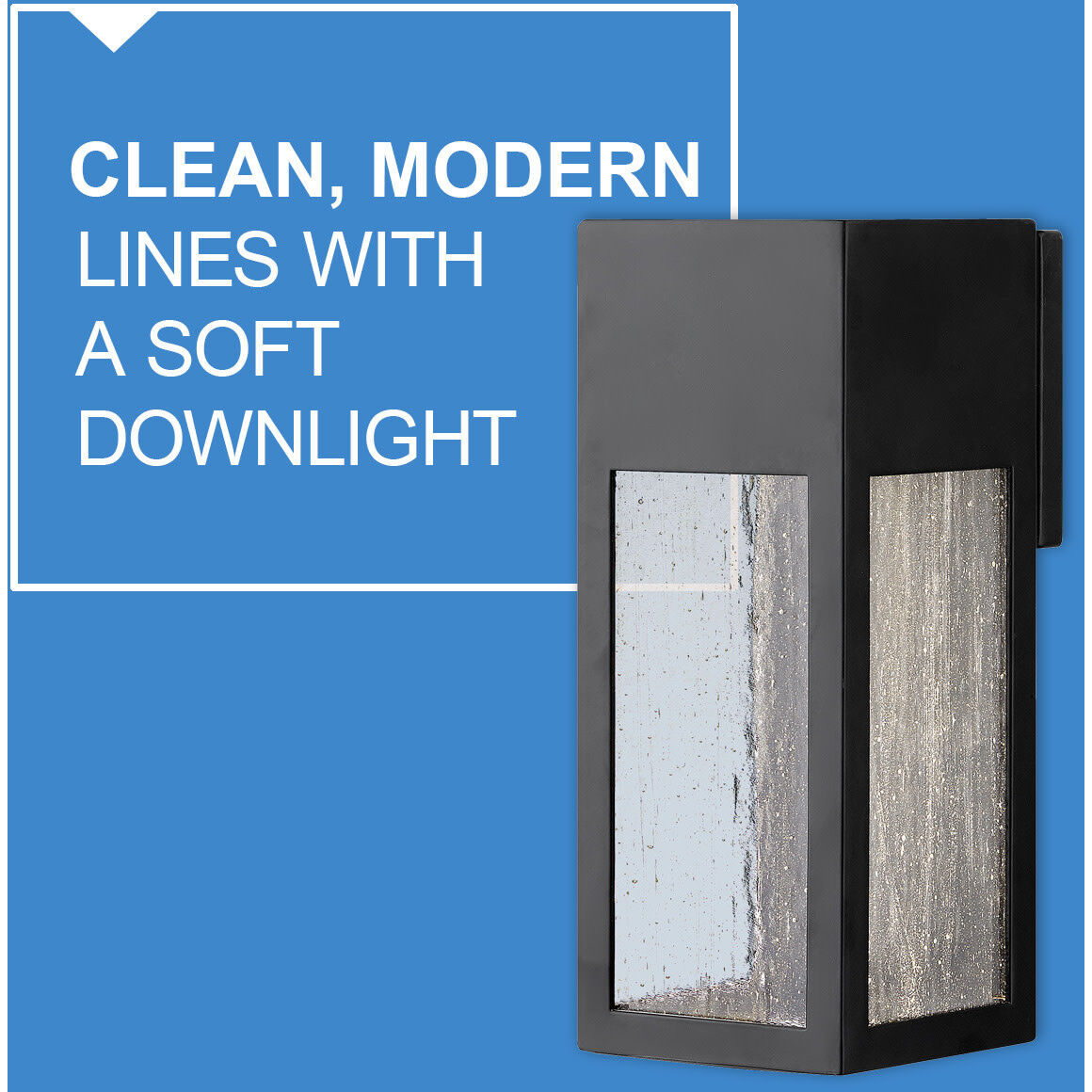 Rook LED 12 inch Satin Black Outdoor Wall Mount Lantern, Medium