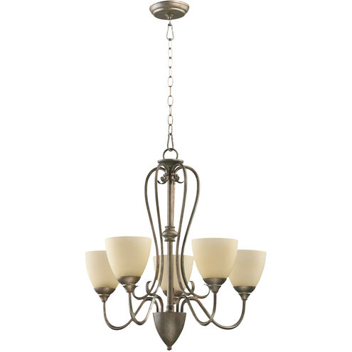 Powell 5 Light 25 inch Mystic Silver Chandelier Ceiling Light