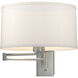 Simple 23 inch 100 watt Vintage Platinum Swing Arm Sconce Wall Light - Open Box
