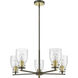 Shelby 5 Light 28 inch Oil Rubbed Bronze and Antique Brass Chandelier Ceiling Light