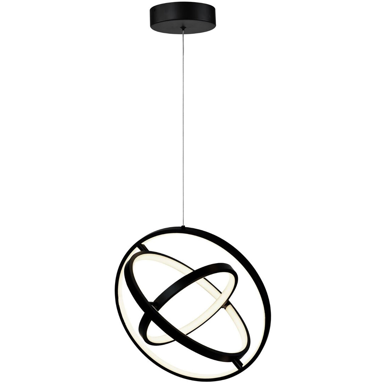 Sienna LED 15.75 inch Semi Gloss Black Pendant Ceiling Light