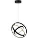 Sienna LED 15.75 inch Semi Gloss Black Pendant Ceiling Light