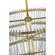 Waterford Killarney LED 32 inch Natural Brass Layered Drum Chandelier Ceiling Light
