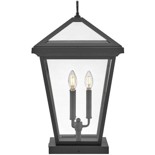 Alford Place 3 Light 25.75 inch Museum Black Outdoor Pier Mount, Estate Series