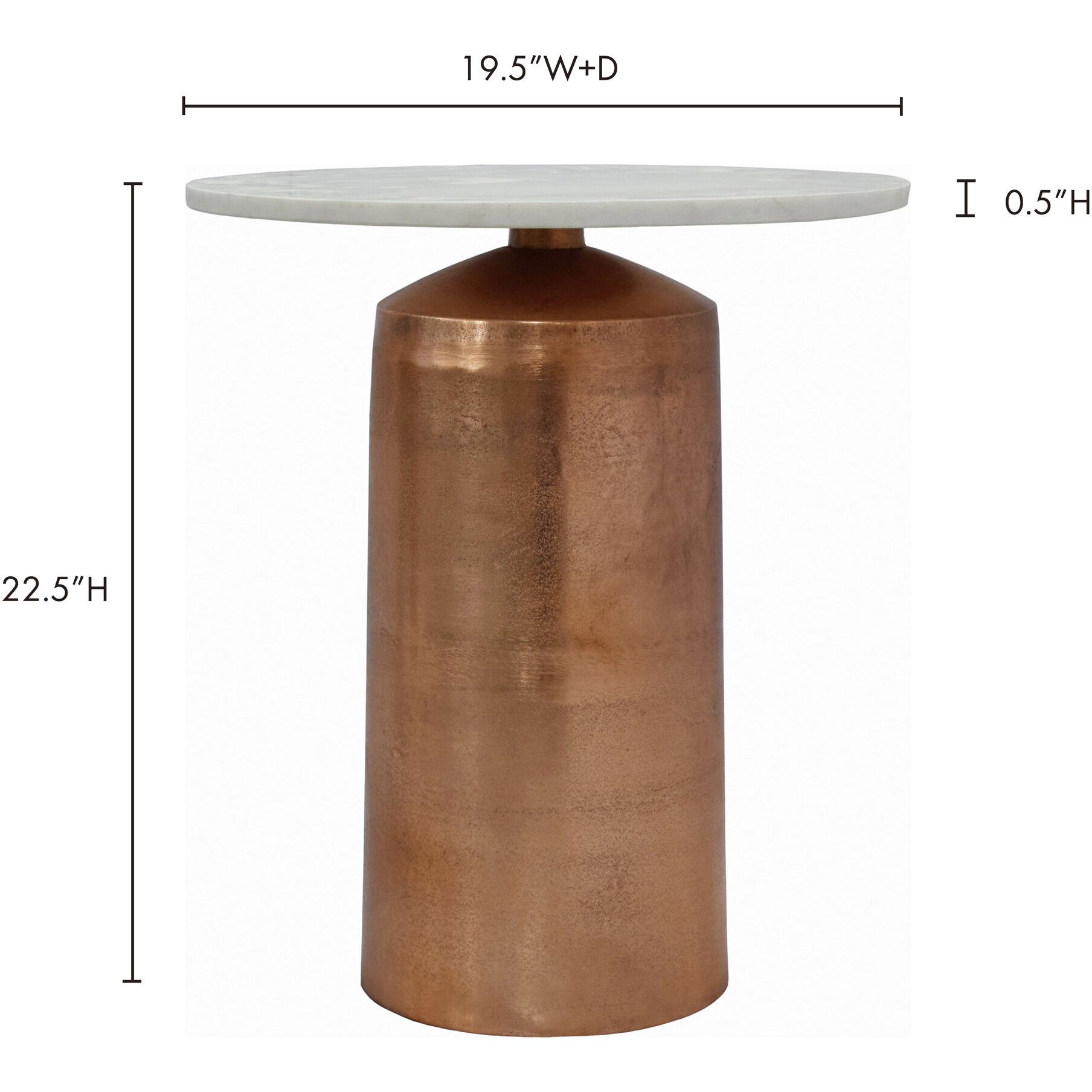 Jackie 23 X 20 inch White Accent Table, Large