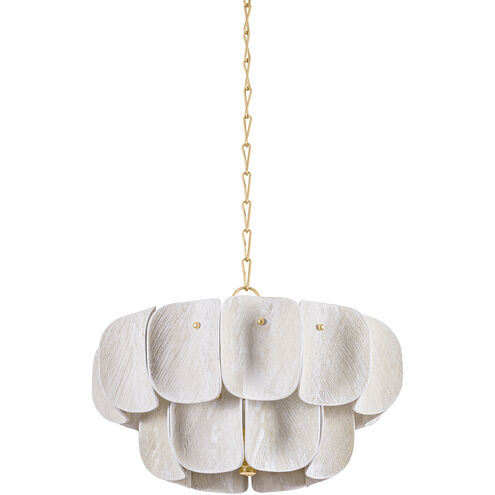 Amalfi 8 Light 24 inch Vintage Gold Leaf Chandelier Ceiling Light