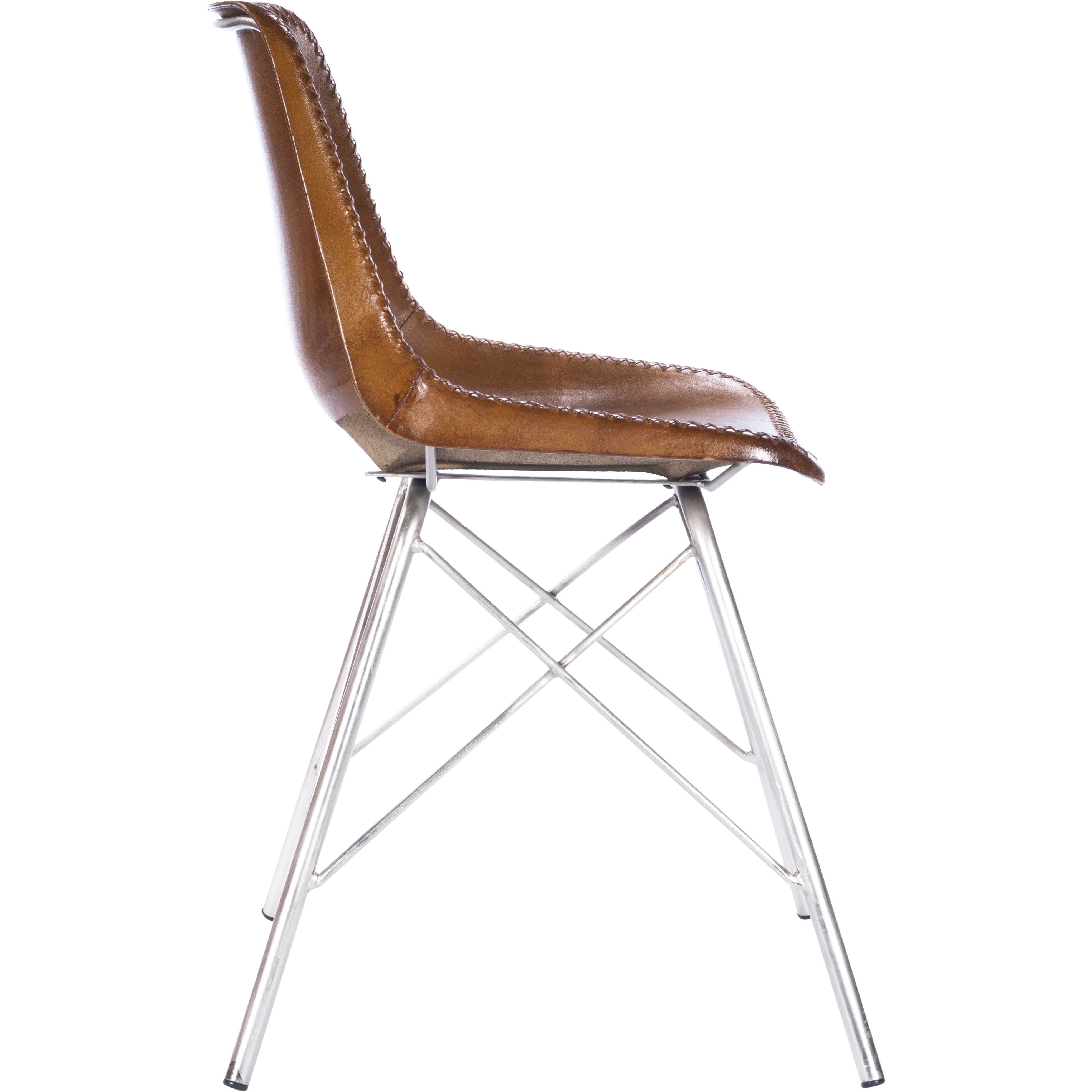Inland Light Brown Leather Accent Chair