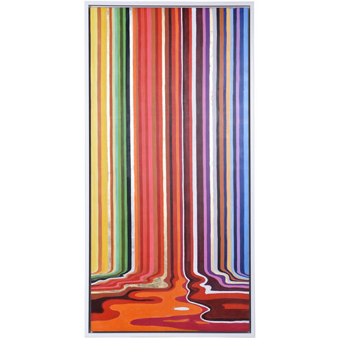 All the Crayons Are Melting Orange and Red and Yellow and and Rainbow Multi-color and Oil Painted Wall Art