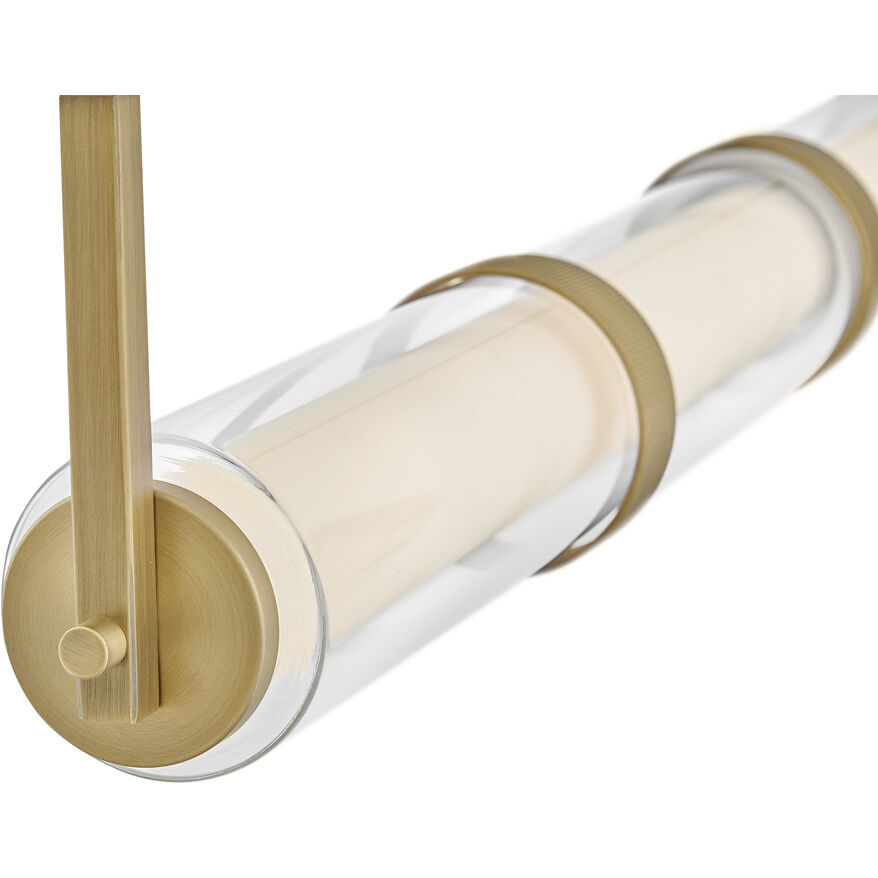 Cy LED 49.5 inch Lacquered Brass Chandelier Ceiling Light