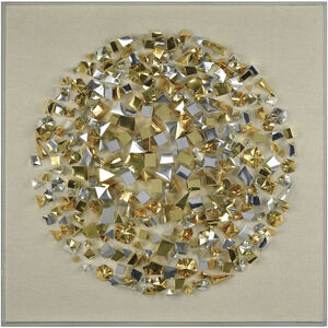 H R H Gold with Silver Dimensional Wall Art