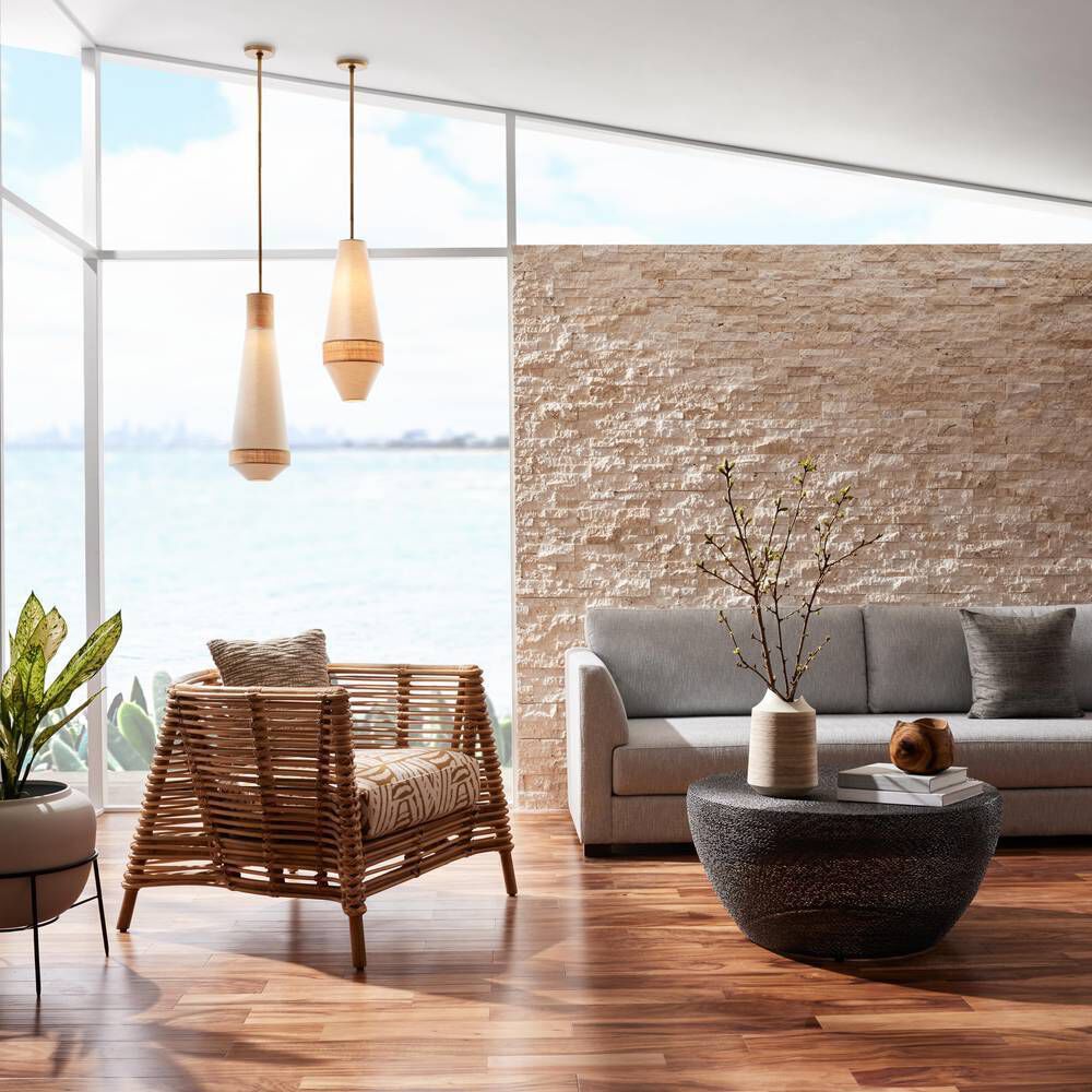 Sherwood 1 Light 10.5 inch Natural and Antique Brass Pendant Ceiling Light