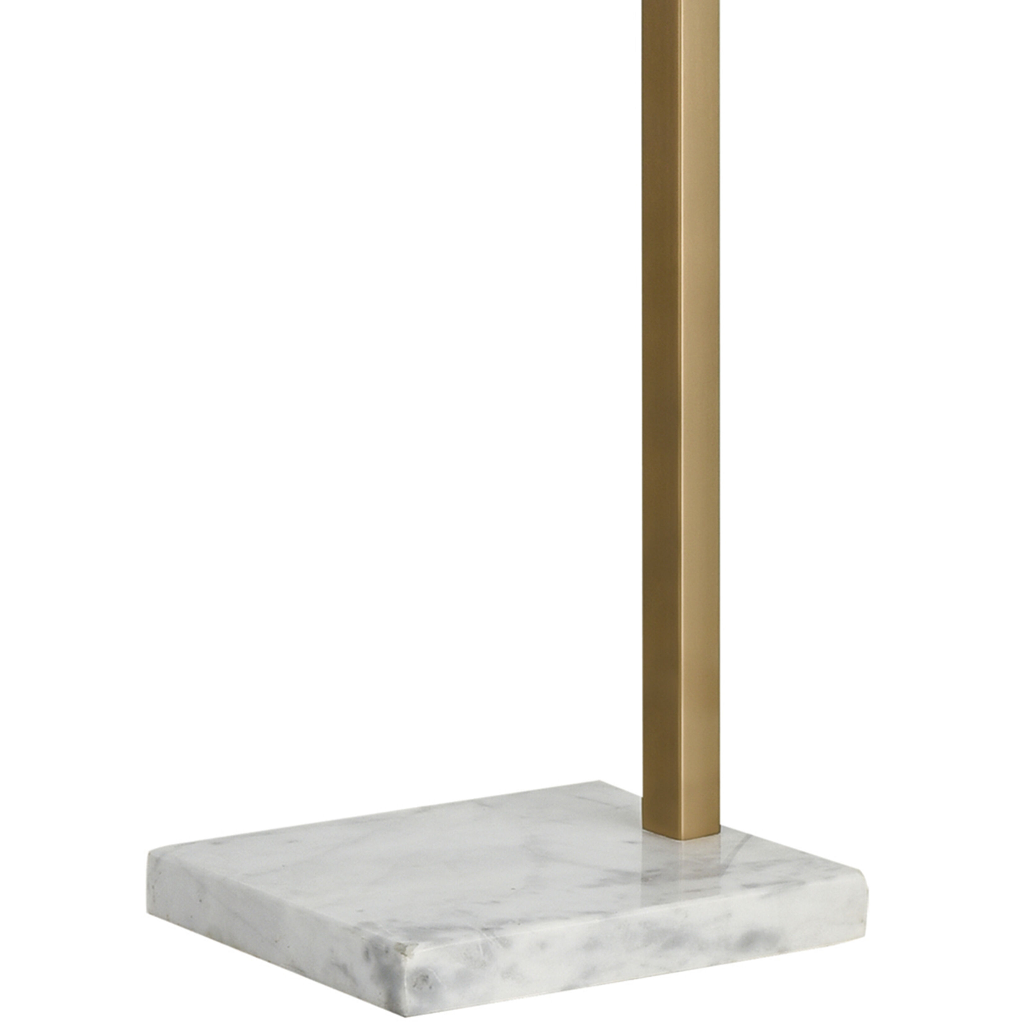 Solar Flair 77 inch 100 watt Aged Brass with White Floor Lamp Portable Light