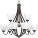 Jay 9 Light 30.5 inch Antique Bronze Chandelier Ceiling Light