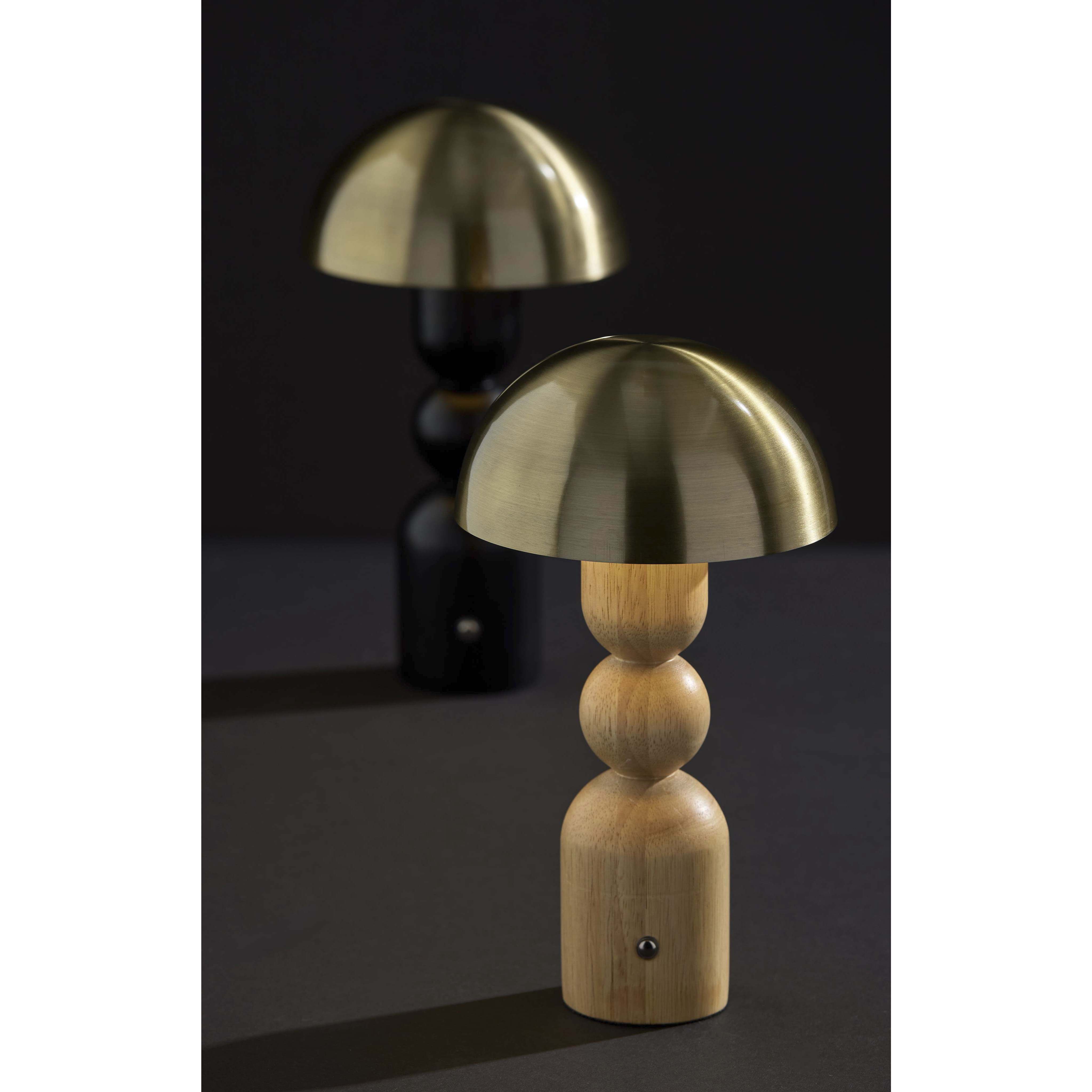 Connie 10.75 inch 2.00 watt Natural and Antique Brass Cordless Table Lamp Portable Light