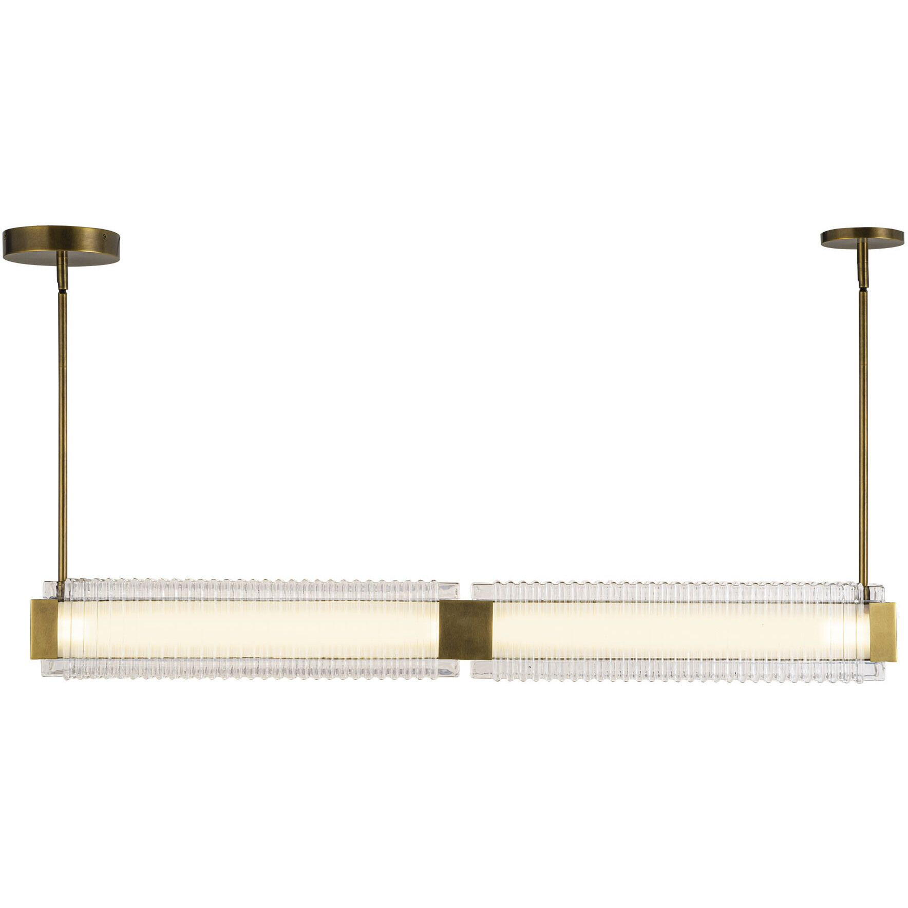 Alai LED 47 inch Vintage Brass Linear Pendant Ceiling Light