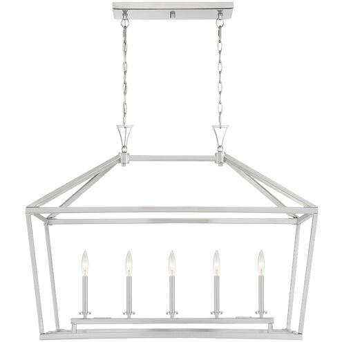 Townsend 5 Light 44 inch Satin Nickel Linear Chandelier Ceiling Light, Essentials