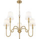 Jisele 5 Light 30 inch Rubbed Brass Chandelier Ceiling Light