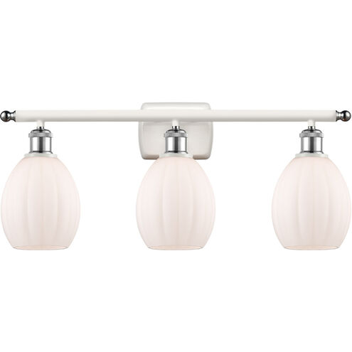 Ballston Eaton 3 Light 26 inch White and Polished Chrome Bath Vanity Light Wall Light, Ballston
