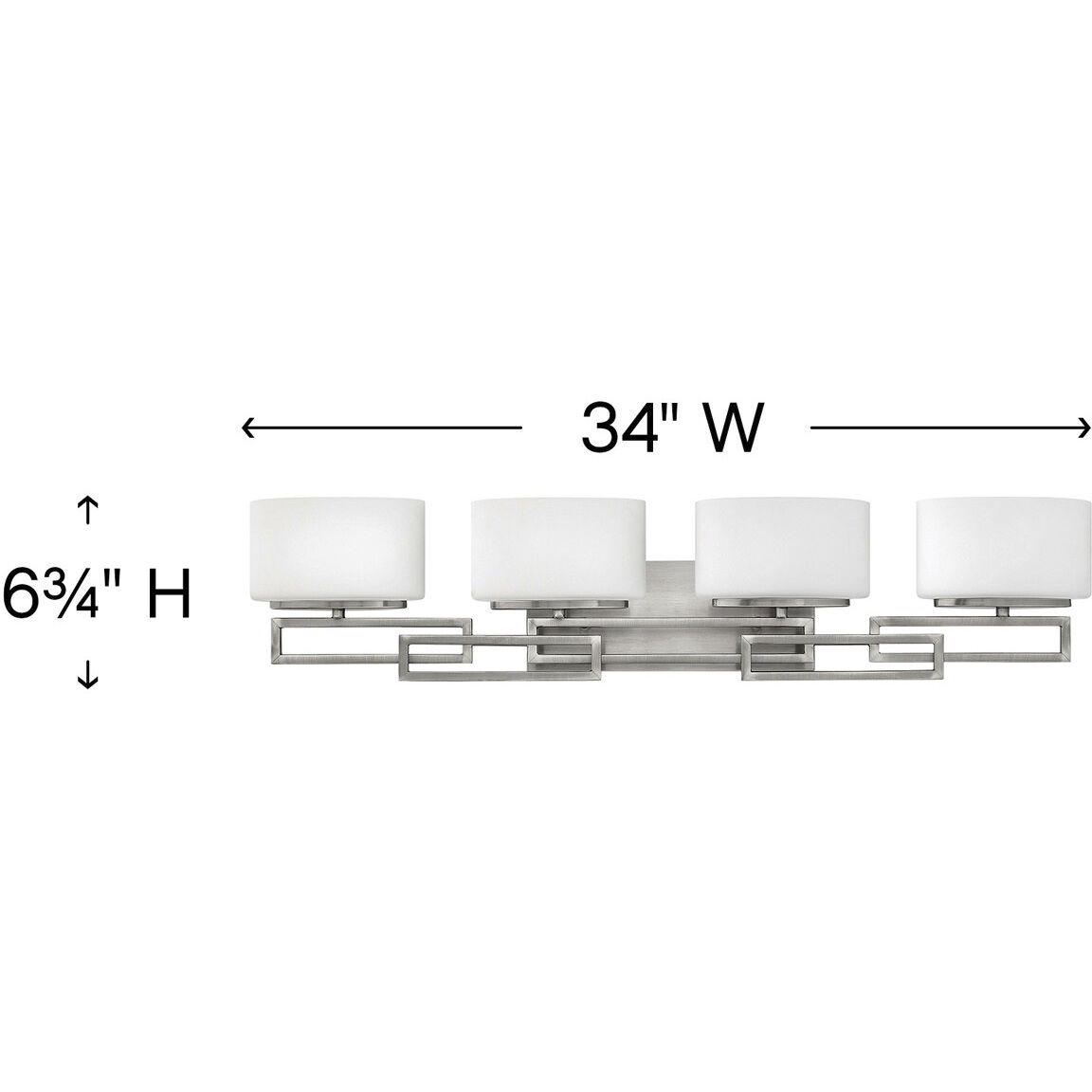 Lanza 4 Light 34 inch Antique Nickel Vanity Light Wall Light