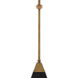 Recluse 35.5 inch 60 watt Vintage Brass/Black Table Lamp Portable Light