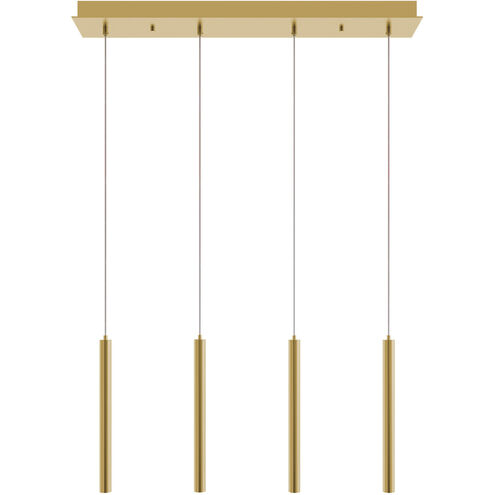 Eli 4 Light 5 inch Satin Brass Pendant Ceiling Light