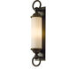 Cavo 1 Light 25.8 inch Coastal Dark Smoke Outdoor Wall Sconce in Clear, Large