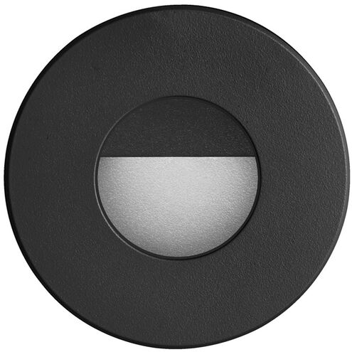 Logan 120VAC 3.30 watt Black Step/Wall Light, Round