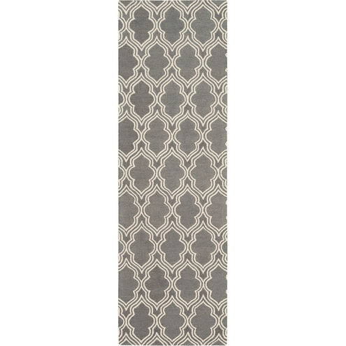 Lucka 96 X 30 inch Medium Gray, Cream Rug
