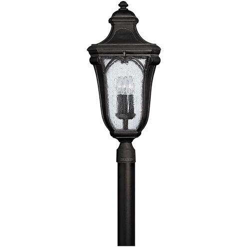 Trafalgar 3 Light 27.5 inch Museum Black Outdoor Post Mount Lantern