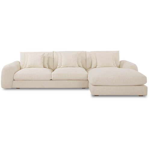 Berga White Sectional, Right