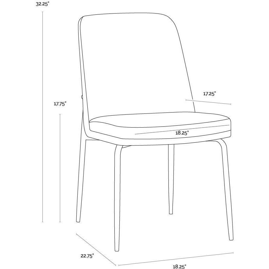Zeke Black / Bergen Marmalade Dining Chair, Set Of 2