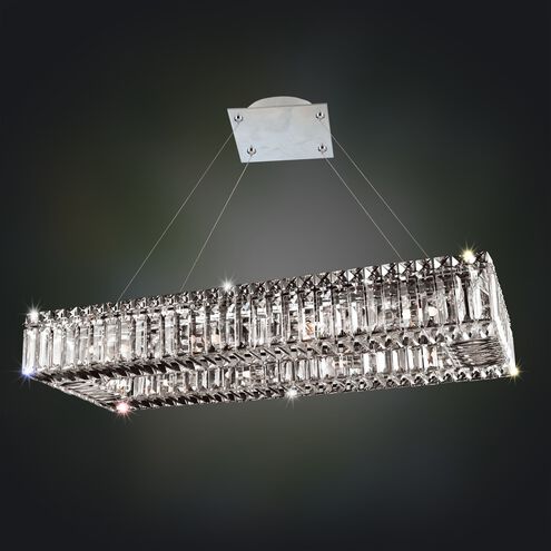 Baguette 10 Light 12 inch Chrome Pendant Ceiling Light in Firenze Clear