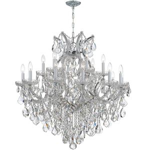 Maria Theresa 19 Light 38 inch Polished Chrome Chandelier Ceiling Light in Clear Swarovski Strass