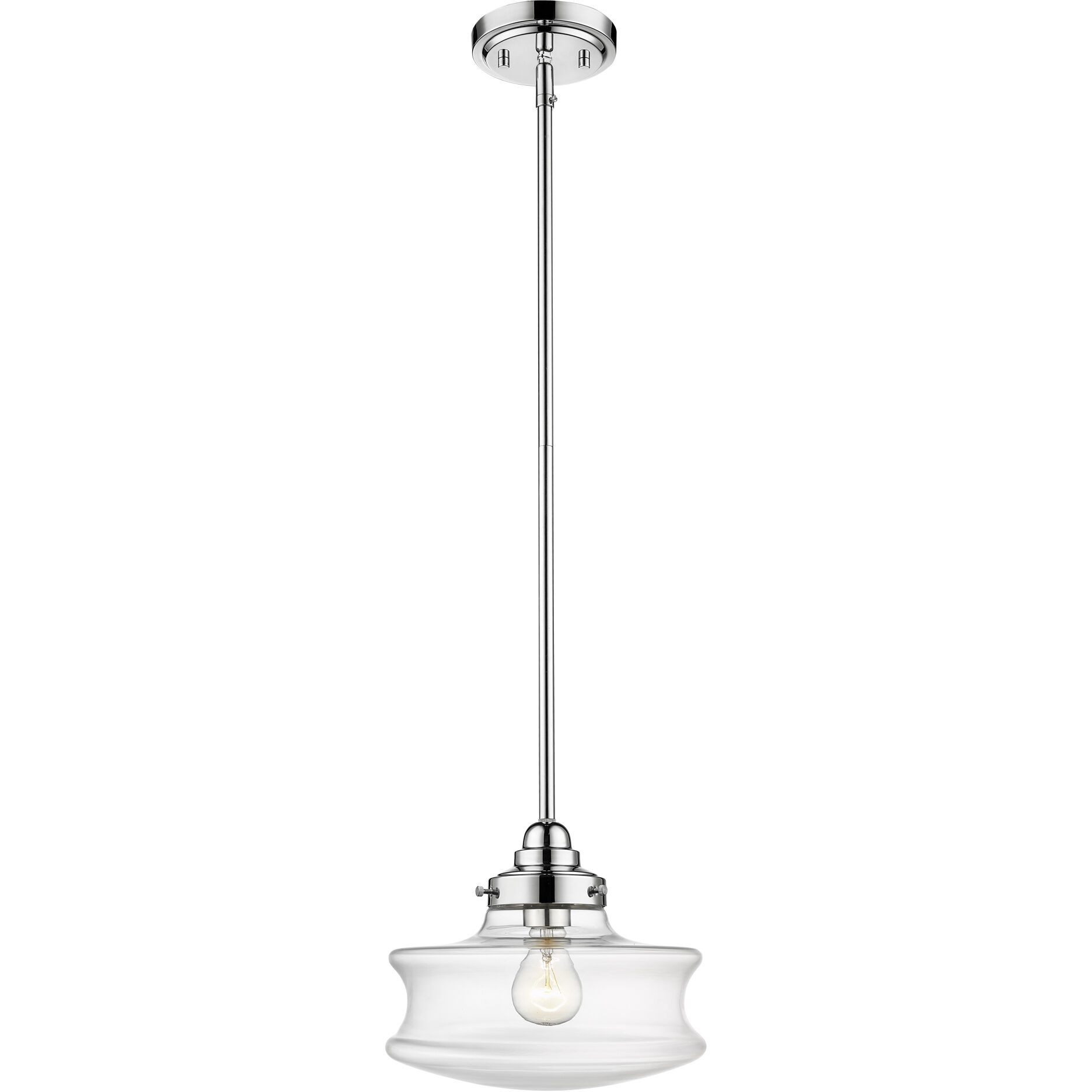 Keal 1 Light 10 inch Polished Nickel Convertible Semi-Flush Ceiling Light