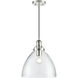 Khrisa 1 Light 12.75 inch Polished Nickel Indoor Pendant Ceiling Light